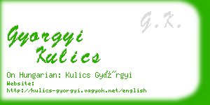 gyorgyi kulics business card